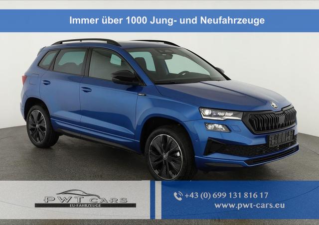 Skoda Karoq - Sportline 1.5 TSI DSG Sportline, Pano, AHK, Navi, CANTON, Matrix, AreaView, Side, el. Klappe, FS-beheizbar, 5 J.-Garantie