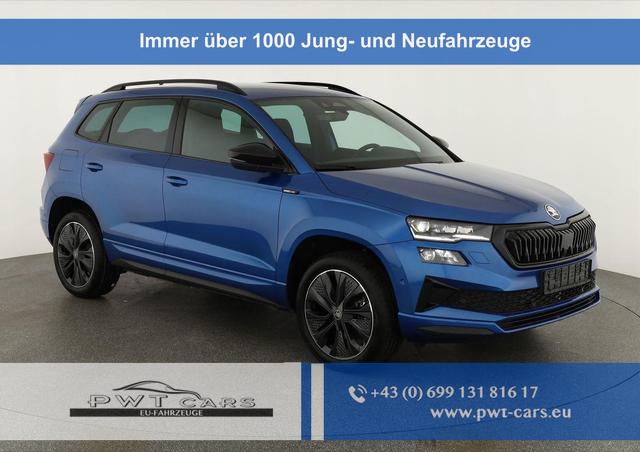 Skoda Karoq - Sportline 1.5 TSI DSG Sportline, AHK, Navi, CANTON, Matrix, AreaView, Side, Kamera, el. Klappe, FS-beheizbar, 5 J.-Garantie