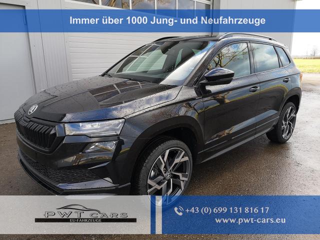Skoda Karoq - Sportline 1.5TSI DSG AHK Matrix Leder 19 Zoll-Sofort