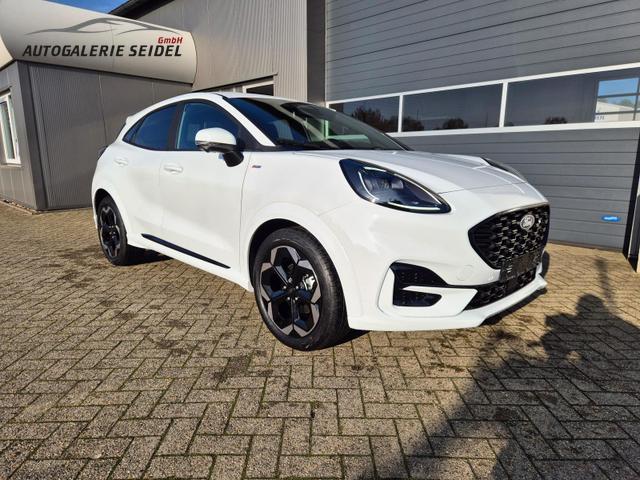 Ford Puma ST-Line X 1.0 EcoBoost Hybrid 125PS Automatik NEUES MODELL 360°Kamera AbstandsTempomat el.Heckklappe Premium Leder (Sensico) B+O-Sound Klimaautomatik Sitzheizung Lenkradheizung Frontscheibe beheizb. Ford-Navi SYNC4 Bluetooth Apple CarPlay Android A 