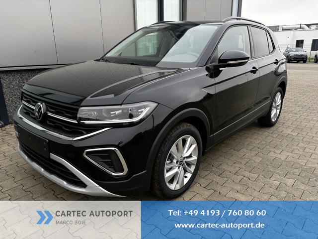 Volkswagen T-Cross - LIFE 1.5 TSI 150PS DSG/AUTOMATIK, Deep-Black-Metallic, Parksensoren v/h, R&uuml;ckfahrkamera, Privacy-Glas, Sitzheizung, Climatronic, IQ LIGHT MATRIX-LED, Radio Ready2Discover+App-Connect, 17" Alu, KEYLESS, Lendenwirbelst&uuml;tze, M-Lederlenkrad, Dachreling