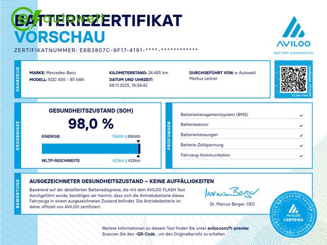 Mercedes-Benz EQC EQC400 400 4Matic Fahrerassistenz HeadUp 360° Memory 