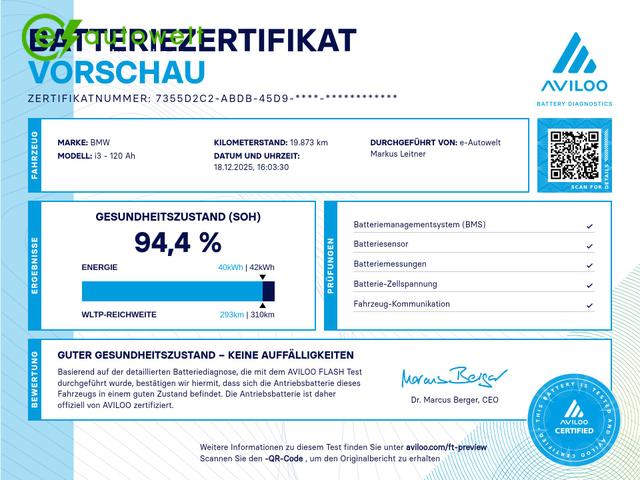 BMW i3 i3s 120Ah Driving Assistant Plus W&auml;rmepumpe Komfortzugang 