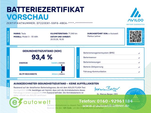 Tesla Model 3 - RWD Matrix AHK abnehmbar LFP Mwst.