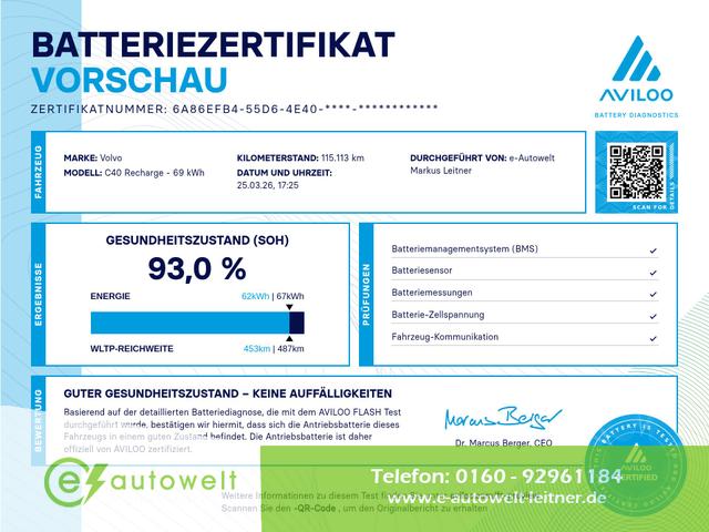 Volvo C40 - Recharge Plus Pilot Assist Google Keyless