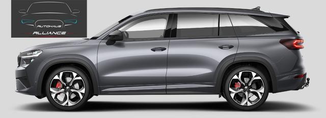 Skoda Kodiaq RS 2.0 TSI 265PS 4x4 DSG, 5J GARANTIE, STANDHEIZUNG, PANORMADACH, HEAD-UP, 20"Alu, ANH&Auml;NGERKUPPLUNG, NAVI, DCC PLUS, CANTON SOUND, BEH. FRONTSCHEIBE, MATRIX-LED, KESSY, Alarm, ELEK. HECKKLAPPE, SHZ v/h, Privacy-Glas, ACC, PDC AREA VIEW, 3Z-Climatronic 