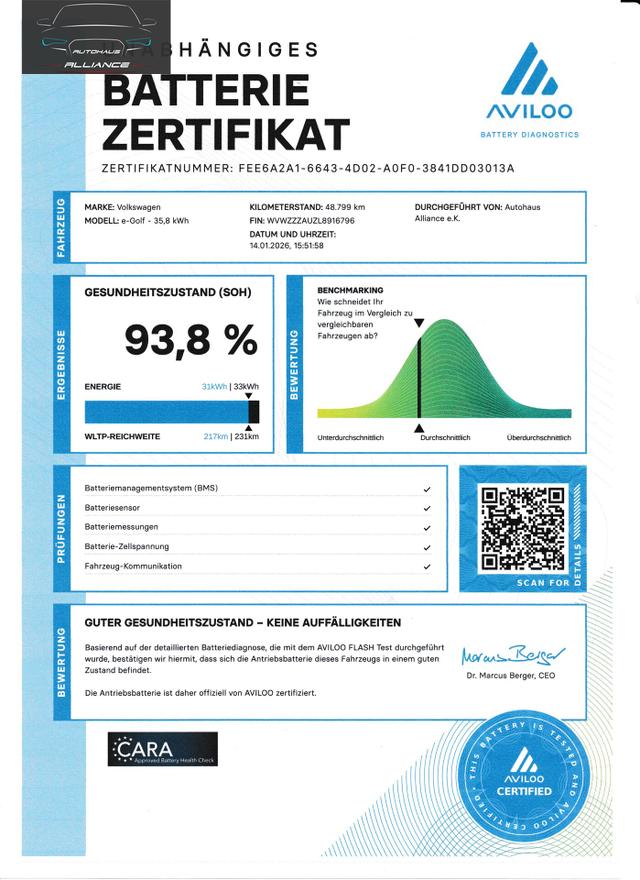 Volkswagen Golf VII e-Golf 