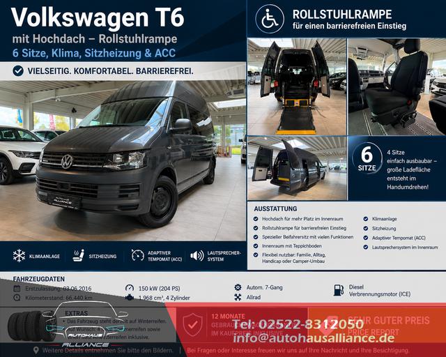 Volkswagen T6 Transporter - 2.0 TDI 4Motion Kombi lang Rollstuhl Behindertengerecht