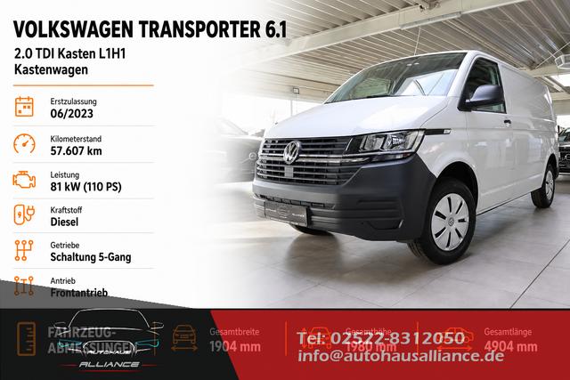 Volkswagen Transporter 6.1 Kastenwagen - T6.1 2.0 TDI Kasten L1H1