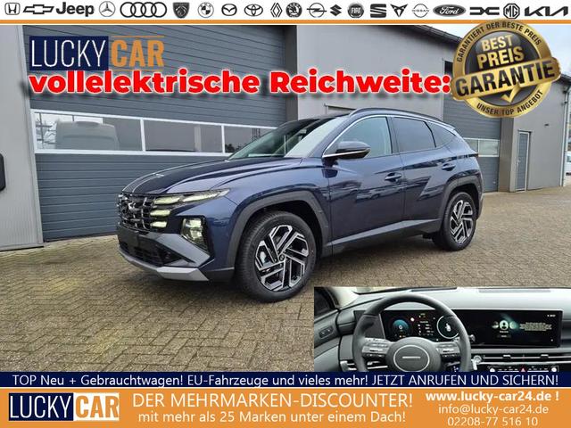 Lagerfahrzeug Hyundai TUCSON - 1.6 T-GDI 252PS Automatik PHEV Prime FACELIFT MY2025 Voll-Leder elektr. Heckklappe Sitzheizung v h Lenkradheizung ACC Klimaautomatik HUD Navi Krell-Sound 12,3"-Touchscreen DAB  wireless Apple CarPlay   Android Auto PDC 4xKamera 2xKeyless 19-LM