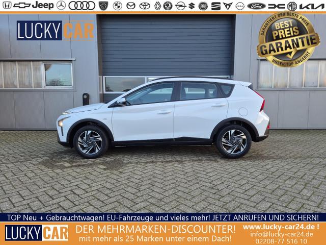 Lagerfahrzeug Hyundai BAYON - 1.0 T-GDI 100PS MHEV Select Navi Rückf.Kamera Klima PDC 12,3"-Touchscreen DAB  Apple CarPlay Android Auto Tempomat 16-LM