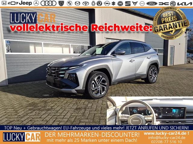 Lagerfahrzeug Hyundai TUCSON - 1.6 T-GDI 252PS Automatik PHEV Prime FACELIFT MY2025 Voll-Leder elektr. Heckklappe Sitzheizung v h Lenkradheizung ACC Klimaautomatik HUD Navi Krell-Sound 12,3"-Touchscreen DAB  wireless Apple CarPlay   Android Auto PDC 4xKamera 2xKeyless 19-LM