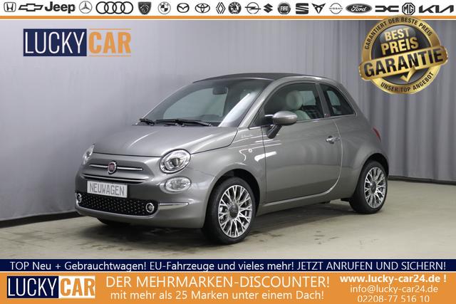 Lagerfahrzeug Fiat 500C - DOLCEVITA 1.0 GSE 51kW 69PS Verdeck Schwarz, Navigations Paket, 7"-UConnect, DAB , Apple CarPlay, Android Auto, Komfort Klimaautomatik, Nebelscheinwerfer, Tempomat, Höhenverstellbarer Fahrersitz, 16" Leichtmetallfelgen, uvm.