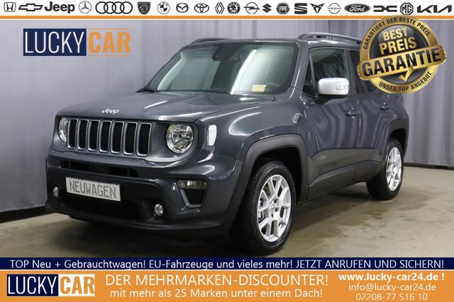 Lagerfahrzeug Jeep Renegade - Limited 1.5 T4 DCT7 e-Hybrid 96kW, Panorama-Glasschiebedach, Winter-Paket, Funktions-Paket, 8.4"-Navigationssystem, AppleCarPlay&Android Auto, Radio DAB, Rückfahrkamera, Nebelscheinwerfer, 17"-Leichtmetallfelgen, uvm.