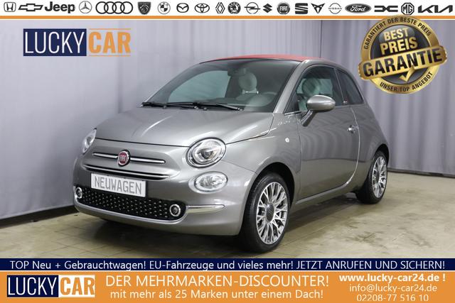 Lagerfahrzeug Fiat 500C - DOLCEVITA 1.0 GSE 51kW 69PS Verdeck ROT, Navigations Paket, 7"-UConnect, DAB , Apple CarPlay, Android Auto, Komfort Klimaautomatik, Nebelscheinwerfer, Tempomat, Höhenverstellbarer Fahrersitz, 16" Leichtmetallfelgen, uvm.