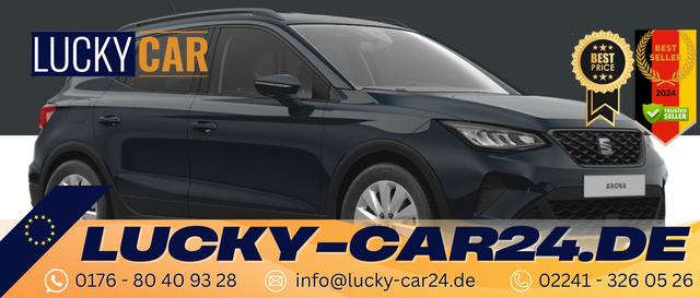 Bestellfahrzeug, konfigurierbar Seat Arona - "Basis PLUS  " LIEFERUNG KOSTENLOS 1.0 TSI 95PS, 5J. Garantie, 16" Leichtmetallräder, Klimaanlage, Tempomat, Multifunktions-Lederlenkrad, Parksensoren hinten, Radio 8,25"/Bluetooth/DAB , LED-Scheinwerfer, Dachreling, Zentralverriegelung mit Fernbedienung, Reserverad, 4x elektr. FH