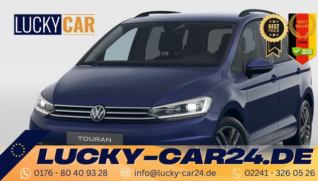 Vorlauffahrzeug Volkswagen Touran - Limited 1.5 TSI 150 PS, 17" Alu, BLAU-Metallic, Winter-Paket, Elektr. Heckklappe, Keyless, Alarm, LED-Scheinwerfer IQ-Light, Travel Assist, Parksensoren vo/hi, Rückfahrkamera, ACC, M-Lederlenkrad, Digital Cockpit, 3-Zonen-Climatronic, Radio Ready2Discover 8"