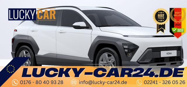 Vorlauffahrzeug Hyundai KONA - Smart 1.6 T-GDI 170PS 7DCT (AUTOMATIK) 4x2, 5J. Garantie, 17" Alu, NAVI 12,3", Winterpaket, 2-Zonen-Climatronic, Parksensoren vorn/hinten, Rückfahrkamera, BI-LED-Scheinwerfer, Key, Alarm, ACC Tempomat, Lederlenkrad