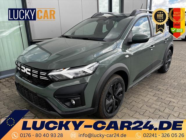 Lagerfahrzeug Dacia Sandero Stepway - Expression 1.0 ECO-G100 LPG-GASANLAGE/BENZIN, Safari-Grün Metallic, MEDIA NAVIGATION 8", Klimaanlage, Parksensoren hinten, Tempomat, Dachreling, Lederlenkrad, 4x elektr. Fensterheber, Armlehne, Spiegel einstell-/beheizbar, ZV mit Fernbedienung