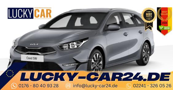 Lagerfahrzeug Kia Ceed Sportswagon - Spin 1.5 T-GDI 140PS 7DCT (AUTOMATIKGETRIEBE), Lunar-Silver-Metallic, 16" Alufelgen, Klimaanlage, Winter-Paket, Navigationssystem 10,25", Parksensoren hinten, Rückfahrkamera, Tempomat, Dachreling, Beheiztes Lederlenkrad, ZV mit Fernbedienung, Reserve-Notrad