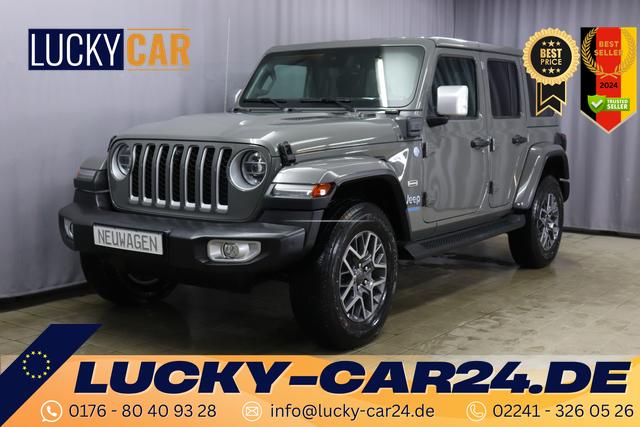 Lagerfahrzeug Jeep Wrangler - Unlimited Sahara 2.0 280KW UVP 85.140,00 € Plug-In Hybrid, Overland Paket, Technologie Dachhimmel mit zusätzlicher Geräuschdämmung, Alarmanlage, Sicherheitspaket, Gorilla Glas, Geschwindigkeitsregelanlage adaptiv, Totwinkel Assistent, Offroad Kamera