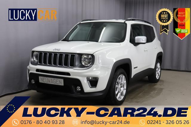 Lagerfahrzeug Jeep Renegade - Limited 1.5 T4 DCT7 e-Hybrid 96kW, Winter-Paket, AppleCarPlay&Android Auto, Radio DAB, Tempomat, Rückfahrkamera, LaneSense, Lichtsensor, Nebelscheinwerfer, 17"-Leichtmetallfelgen, uvm.