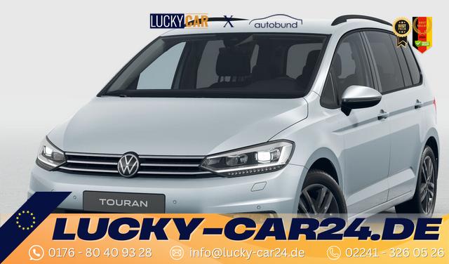 Vorlauffahrzeug Volkswagen Touran - Limited 1.5 TSI 150 PS, 17" Alu, SILBER-Metallic, Winter-Paket, Elektr. Heckklappe, Keyless, Alarm, LED-Scheinwerfer IQ-Light, Travel Assist, Parksensoren vo/hi, Rückfahrkamera, ACC, M-Lederlenkrad, Digital Cockpit, 3-Zonen-Climatronic, Radio Ready2Discover 8"