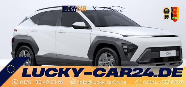 Vorlauffahrzeug Hyundai KONA - Smart 1.6 T-GDI 170PS 7DCT (AUTOMATIK) 4x2, 5J. Garantie, 17" Alu, NAVI 12,3", Winterpaket, 2-Zonen-Climatronic, Parksensoren vorn/hinten, Rückfahrkamera, BI-LED-Scheinwerfer, Key, Alarm, ACC Tempomat, Lederlenkrad