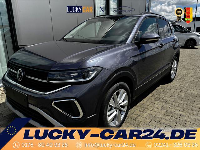 Lagerfahrzeug Volkswagen T-Cross - LIFE 1.5 TSI 150PS DSG/AUTOMATIK, Rauch-Grau-Metallic, Parksensoren hinten, Rückfahrkamera, Privacy-Glas, Sitzheizung, Climatronic, IQ LIGHT MATRIX-LED, Radio Ready2Discover App-Connect, 17" Alu, KEYLESS, M-Lederlenkrad, Dachreling