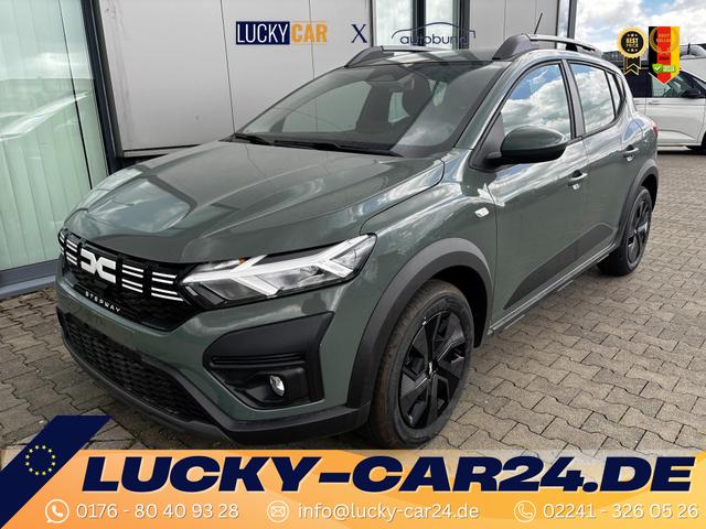 Lagerfahrzeug Dacia Sandero Stepway - Expression 1.0 ECO-G100 LPG-GASANLAGE/BENZIN, Safari-Grün Metallic, MEDIA NAVIGATION 8", Klimaanlage, Parksensoren hinten, Tempomat, Dachreling, Lederlenkrad, 4x elektr. Fensterheber, Armlehne, Spiegel einstell-/beheizbar, ZV mit Fernbedienung
