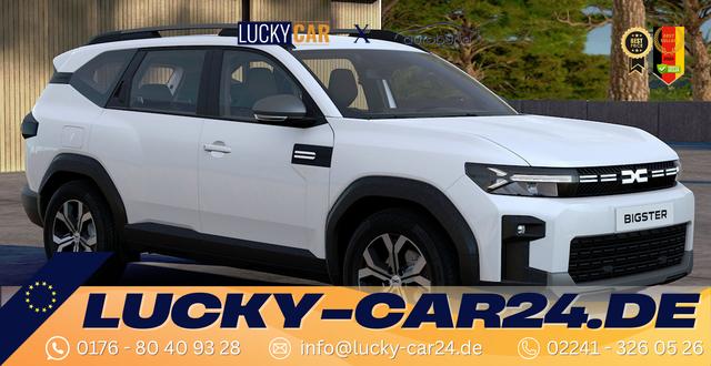 Vorlauffahrzeug Dacia Bigster - Expression 1.2 TCe 140 Mild-Hybrid 6-Gang, Weiß   Parking-Paket, 17" Alu, Rückfahrkamera, Klimaautomatik, Radio 10" Wireless Apple CarPlay/Android Auto, Tempomat, Nebelscheinwerfer, Lederlenkrad