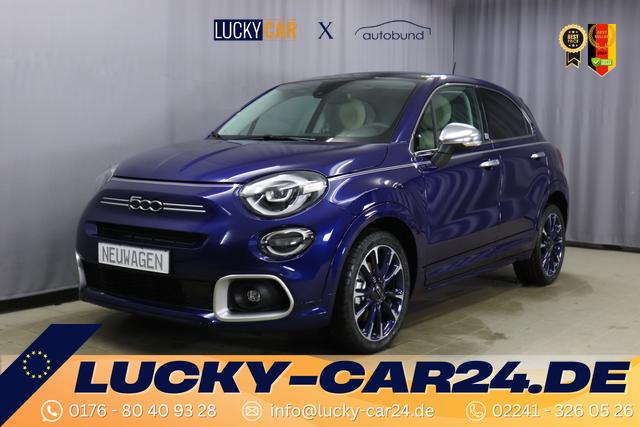 Lagerfahrzeug Fiat 500X - YACHT CLUB CAPRI 1,0l 88kW Leder Elfenbein Verdeck Blau, X-Tech Paket, Armaturenbretteinlage in Holzoptik, Klimaautomatik, 18 Zoll Leichtmetallräder, Navigationssystem