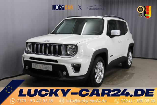 Lagerfahrzeug Jeep Renegade - Limited 1.5 T4 DCT7 e-Hybrid 96kW, Winter-Paket, AppleCarPlay&Android Auto, Radio DAB, Tempomat, Rückfahrkamera, LaneSense, Lichtsensor, Nebelscheinwerfer, 17"-Leichtmetallfelgen, uvm.