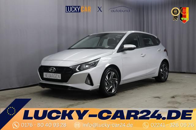 Lagerfahrzeug Hyundai i20 - Family 1.2 62kW, Klimaautomatik, Lederlenkrad, 8"-Infotainmentsystem, AppleCarPlay&Android Auto, Volldigitales Cockpit, Radio DAB, PDC hinten, Rückfahrkamera, Geschwindigkeitsbegrenzer, Verkehrszeichenerkennung, Notrad, 16"-Leichtmetallfelgen, uvm.