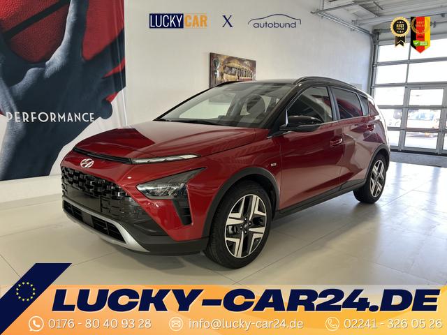 Lagerfahrzeug Hyundai BAYON - Trend Line 1.0 T-GDI 48V 88 kW (120 PS) Infotainment Paket mit Navigationssystem, Technik-Paket, Zwei-Ton-Lackierung, LED-Scheinwerfer, Bose Soundsystem, Einparkhilfe vorne und hinten inkl. Rückfahrkamera, Sitzheizung hinten, Lenkradheizung, uvm.