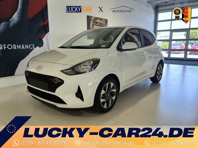 Lagerfahrzeug Hyundai i10 - i Line Plus 1,0 MT 49 kW (67 PS) Klimaanlage, Lenkradheizung, Sitzheizung, Höhenverstellbarer Fahrersitz, Radio, DAB, Android Auto & Apple CarPlay, Tempomat, Spurhalteassistent, Verkehrszeichenerkennung, Privacy Glass, 15 Z Leichtmetallfelgen, uvm.