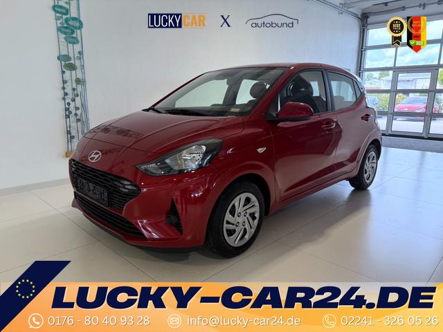 Lagerfahrzeug Hyundai i10 - GO 1.0 MT 46 kW (63 PS) Klimaanlage, Sitzheizung, Lenkradheizung, Navigationssystem, Radio, DAB, Bluetooth, Android Auto, Apple CarPlay, Rückfahrkamera, Einparkhilfe hinten, Fernlichtassistent, Lichtsensor, uvm.
