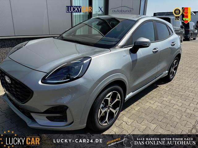 Lagerfahrzeug Ford Puma - ST-Line 1.0 EcoBoost 125PS AUTOMATIK, SOLAR-SILVER Metallic, 17" Alu, NAVIGATION, Klimaautomatik, Privacy-Glas, Parksensoren hinten, Rückfahrkamera, Tempomat, Sportfahrwerk