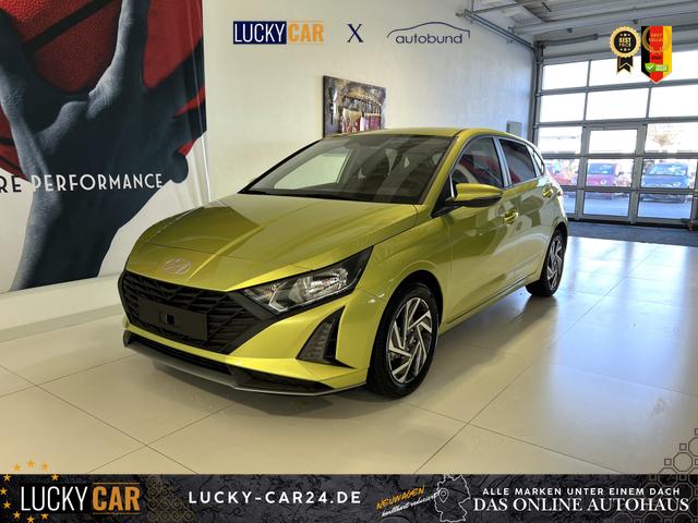 Lagerfahrzeug Hyundai i20 - Family 1.2i 58 kW (79 PS) Navigationssystem, Klimaautomatik, Sitzheizung, Lenkradheizung, Radio mit DAB, Apple CarPlay & Android Auto, Rückfahrkamera, Einparkhilfe hinten, Lichtsensor, Spurassistent, Fernlichtassistent, Verkehrszeichenassistent uvm.