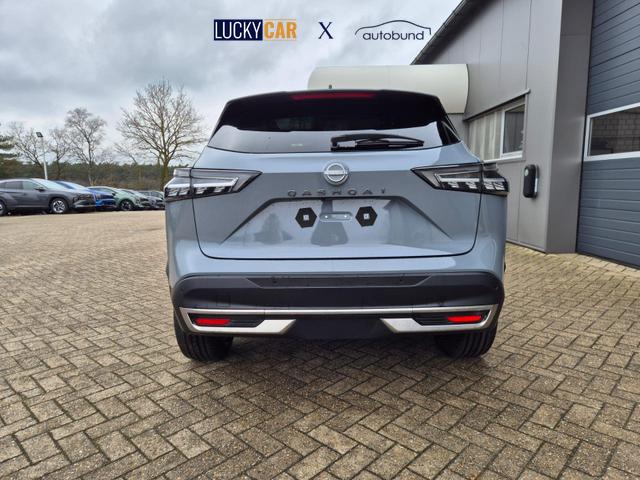Nissan Qashqai 1.3 DIG-T MHEV 158 PS X-Tronic Tekna Voll-Leder Klimaautomatik PanoGlasdach Sitzheizung Lenkradheizung Navi Head-Up Display elektr. Heckklappe ACC PDC v+h 360&deg;Kamera DAB Bluetooth Touchscreen Apple CarPlay Android Auto 19"LM 