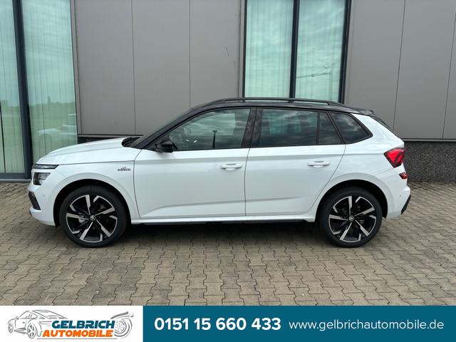 Skoda Kamiq - Extra 1.5 TSI 150PS DSG (AUTOMATIK), 5 Jahre Garantie, 16" Alu, Climatronic, Radio 8" + SmartLink, Parksensoren hinten, R&uuml;ckfahrkamera, Sitzheizung, SunSet, Tempomat, Armlehne, NSW, LED-Scheinwerfer, Dachreling, Virtual Cockpit, Reserverad, M-Lederlenkrad
