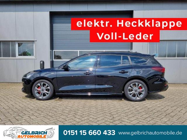 Ford Focus Turnier - 1.0 125PS ST-Line X Voll-Leder elektr. Heckklappe Winterpaket Rückf.Kamera ACC Klimaautomatik Sitzheizung Lenkradheizung Frontscheibe beheizb. Ford-Navi SYNC 4 B+O Sound DAB+ Bluetooth Apple Carplay Android Auto PDC v+h 2xKeyless 17-LM