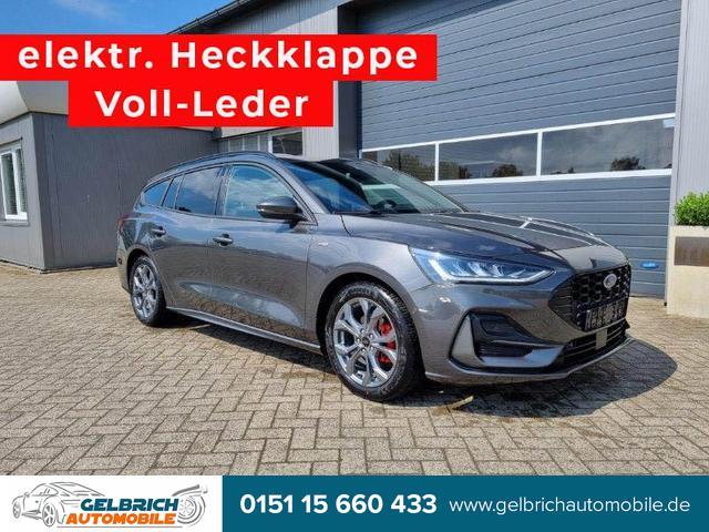 Ford Focus Turnier - 1.0 125PS ST-Line X Voll-Leder elektr. Heckklappe Winterpaket Rückf.Kamera ACC Klimaautomatik Sitzheizung Lenkradheizung Frontscheibe beheizb. Ford-Navi SYNC 4 B+O Sound DAB+ Bluetooth Apple Carplay Android Auto PDC v+h 2xKeyless 17-LM
