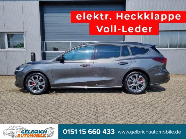 Ford Focus Turnier - 1.0 125PS ST-Line X Voll-Leder elektr. Heckklappe Winterpaket Rückf.Kamera ACC Klimaautomatik Sitzheizung Lenkradheizung Frontscheibe beheizb. Ford-Navi SYNC 4 B+O Sound DAB+ Bluetooth Apple Carplay Android Auto PDC v+h 2xKeyless 17-LM