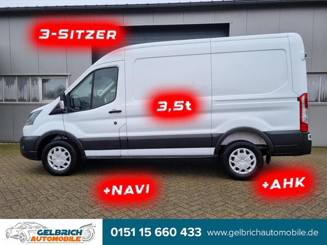 Ford Transit - L2H2 2.0 TDCi 130PS Trend 3,5t 3-Sitzer AHK Klima Navi Bluetooth DAB Frontscheibe beheizb. PDC v+h Rückf.Kamera Tempomat
