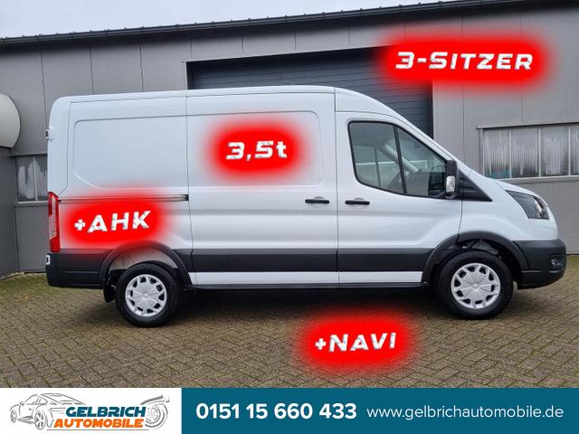 Ford Transit - L2H2 2.0 TDCi 130PS Trend 3,5t 3-Sitzer AHK Klima Navi Bluetooth DAB Frontscheibe beheizb. PDC v+h Rückf.Kamera Tempomat