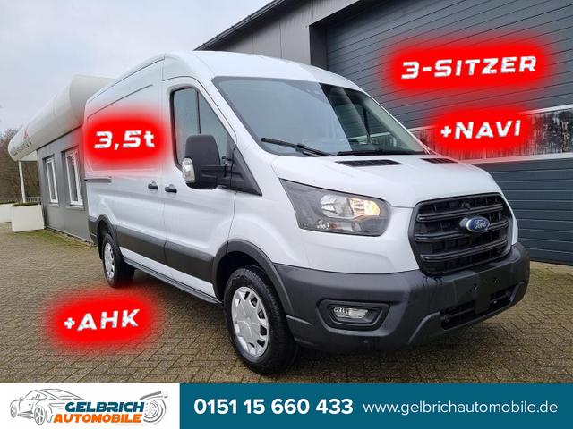 Ford Transit - L2H2 2.0 TDCi 130PS Trend 3,5t 3-Sitzer AHK Klima Navi Bluetooth DAB Frontscheibe beheizb. PDC v+h Rückf.Kamera Tempomat