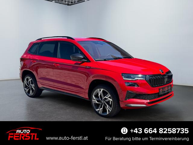 Lagerfahrzeug Skoda Karoq - 1,5 TSI DSG Sportline 2ZKli ACC Cant 4xSHZ PDC Kam 5JG
