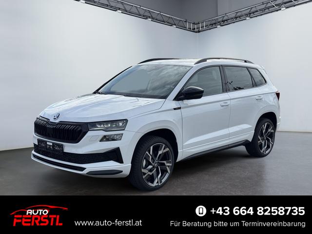 Lagerfahrzeug Skoda Karoq - 2,0 TDI DSG Sportline 2ZKli AHK ACC SHT PDC Kam 19Zo 5JG
