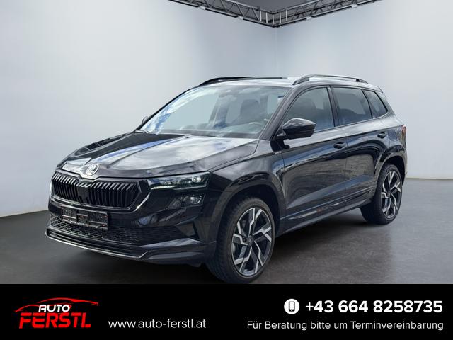 Lagerfahrzeug Skoda Karoq - Sportline 2,0 TSI 4x4 DSG 2ZKlima AHK Standheizung Canton Totewinkel 4 x Sitzheizung 2 Einparkhilfe Kamera 19 Zoll Felgen adaptiver Tempomat 5J Garantie